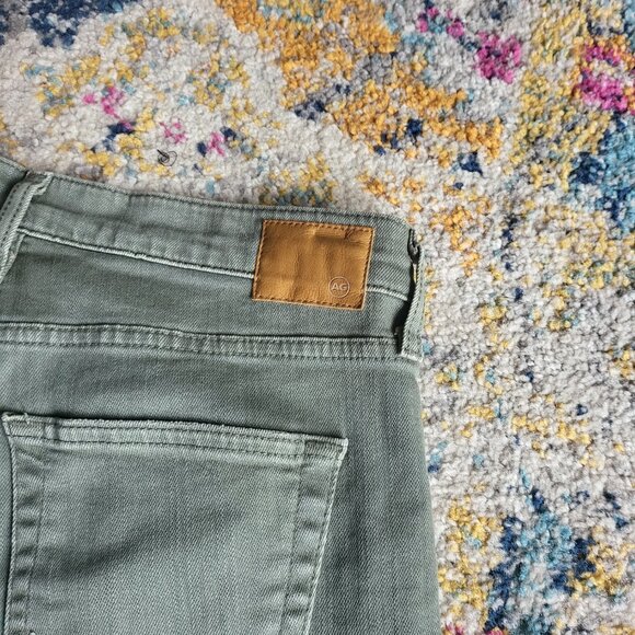 AG Ex boyfriend Slouchy Slim Jeans in Olive Green - Picture 8 of 11